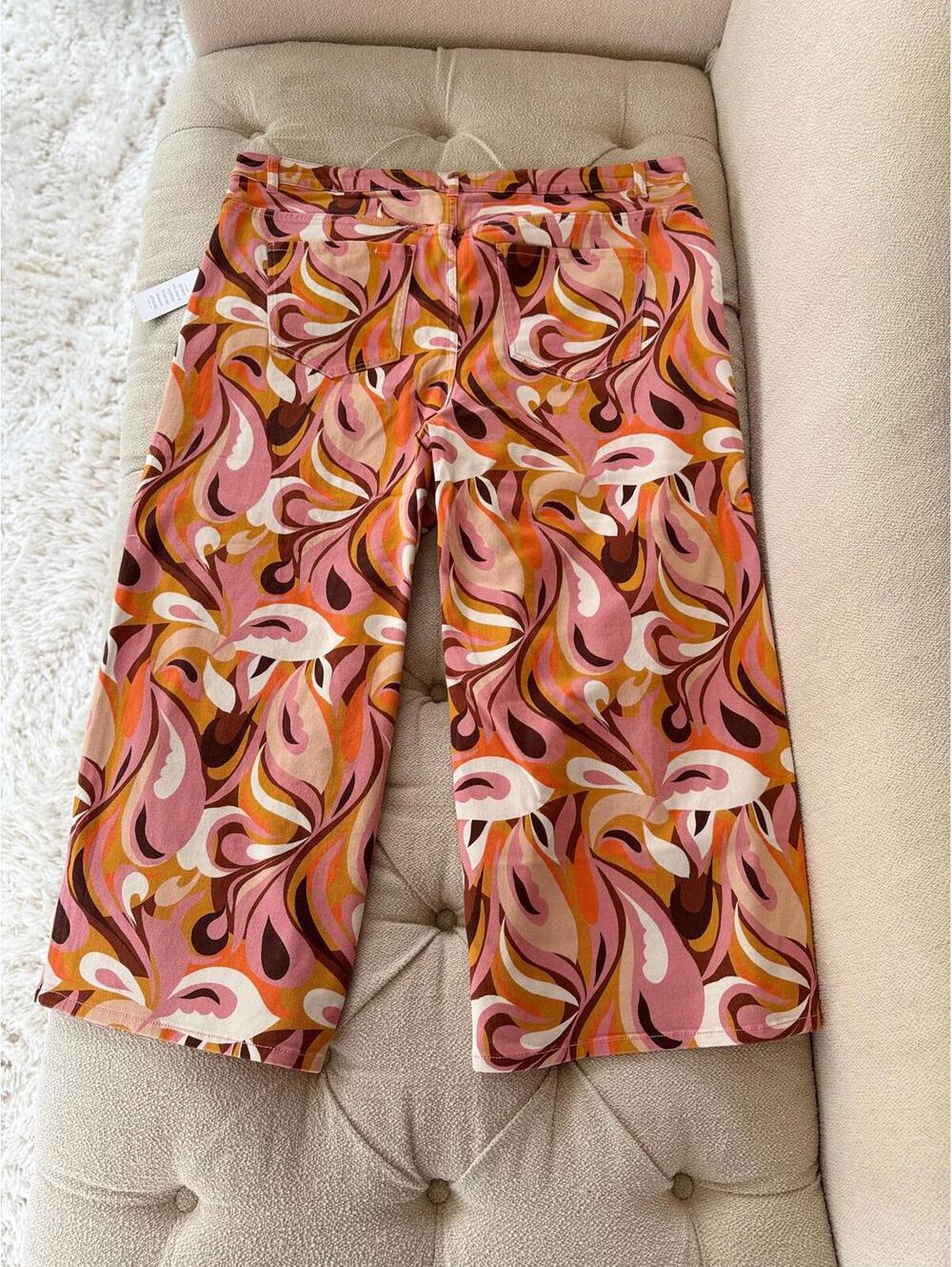Eloquii Playful Pink Marble Pants – Size 22